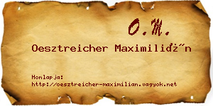 Oesztreicher Maximilián névjegykártya